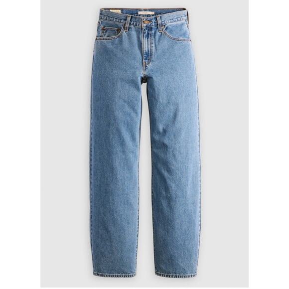 Vintage Levis Baggy Dad Mid Waist Jeans Blue Denim Womens Size 28 - Picture 1 of 16